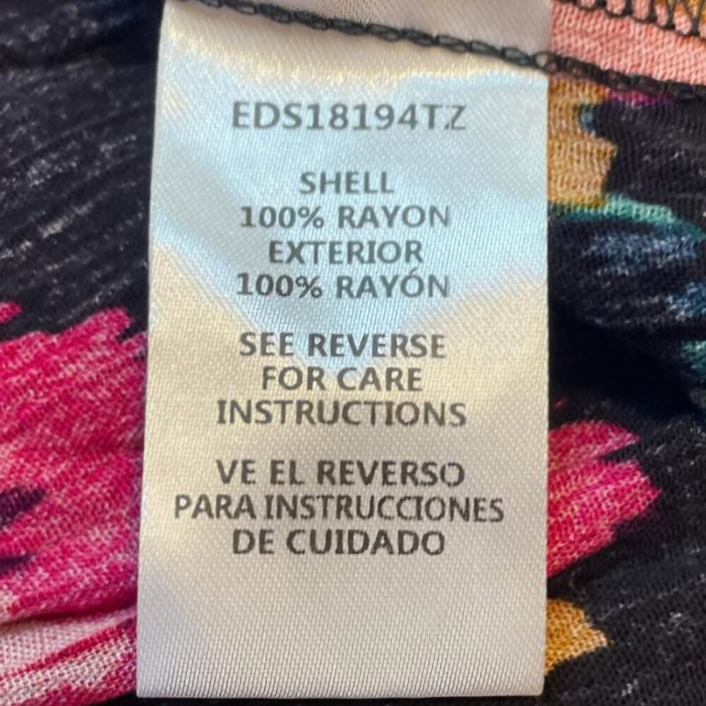 Boho prairie tier ruffle multicolor Vacay Resort Cottagecore Beach maxi dress L - Picture 11 of 15
